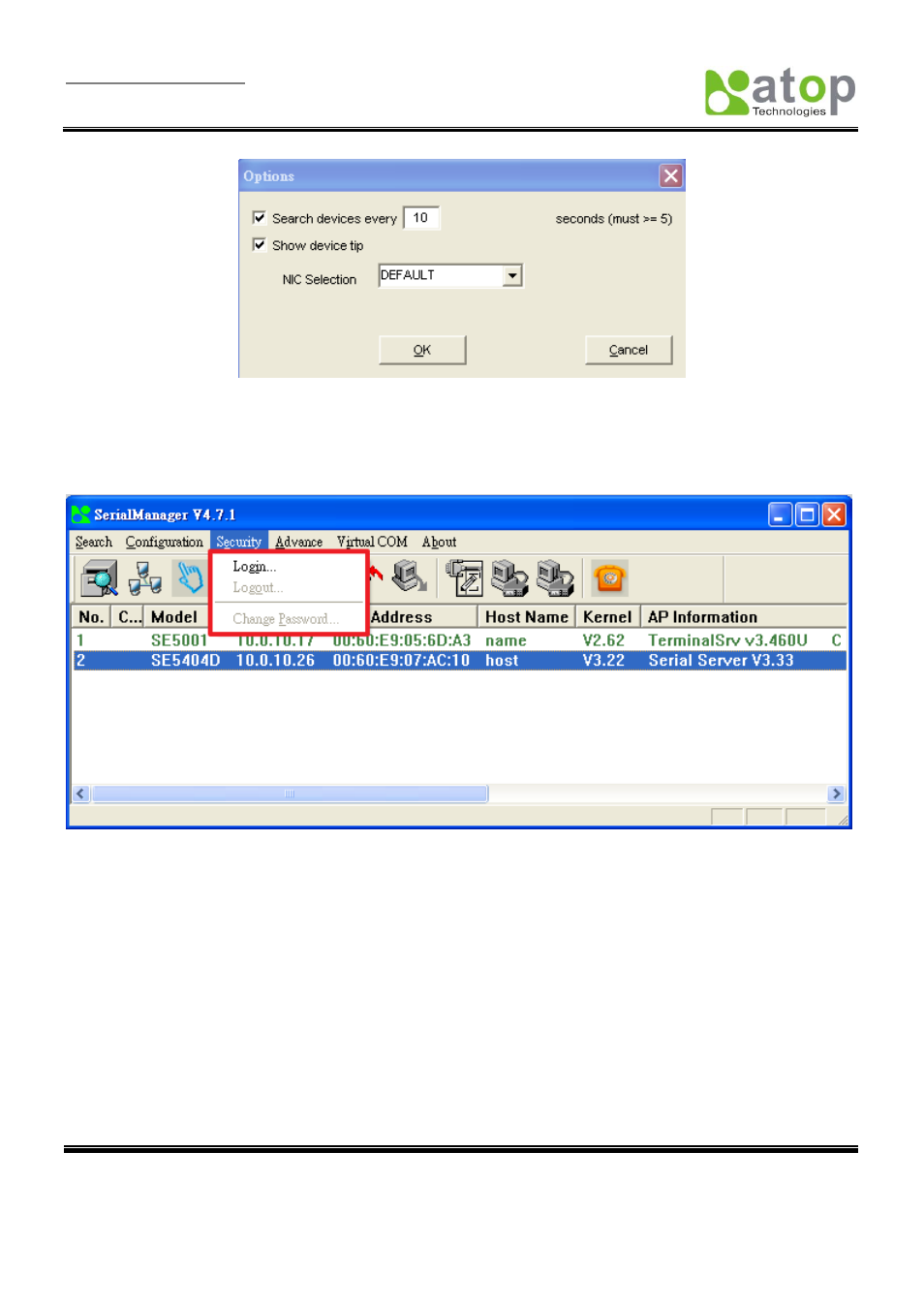 D.3.4, Security | Atop Technology SE5001 Series User Manual | Page 95 / 100