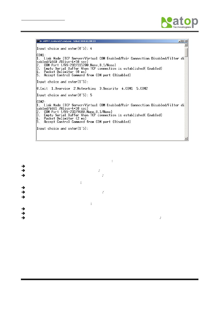 Com1 setup, Fig. 14 | Atop Technology SE5002 User manual User Manual | Page 16 / 60