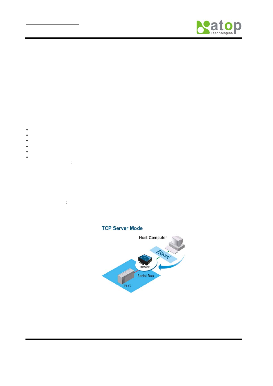 Introduction, Packaging, Modes of operation | Tcp server mode, Fig. 1 | Atop Technology SE5002 User manual User Manual | Page 8 / 60