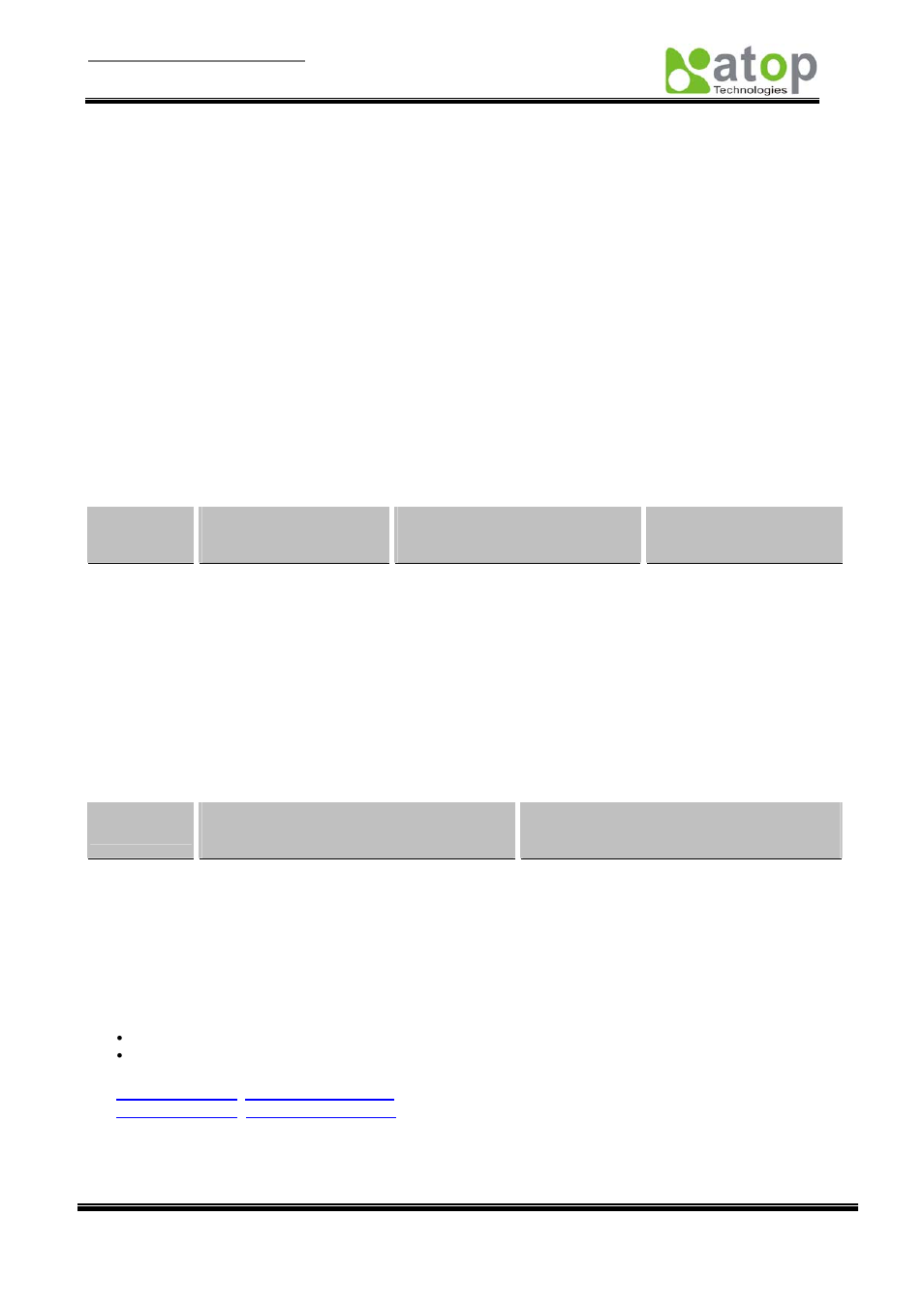 Configuration by telnet, Configuration by serialmanager utility, Configuration by web browser | Pin assignments, Full duplex, 4 pin assignments | Atop Technology SE5002 Installation Guide User Manual | Page 4 / 4