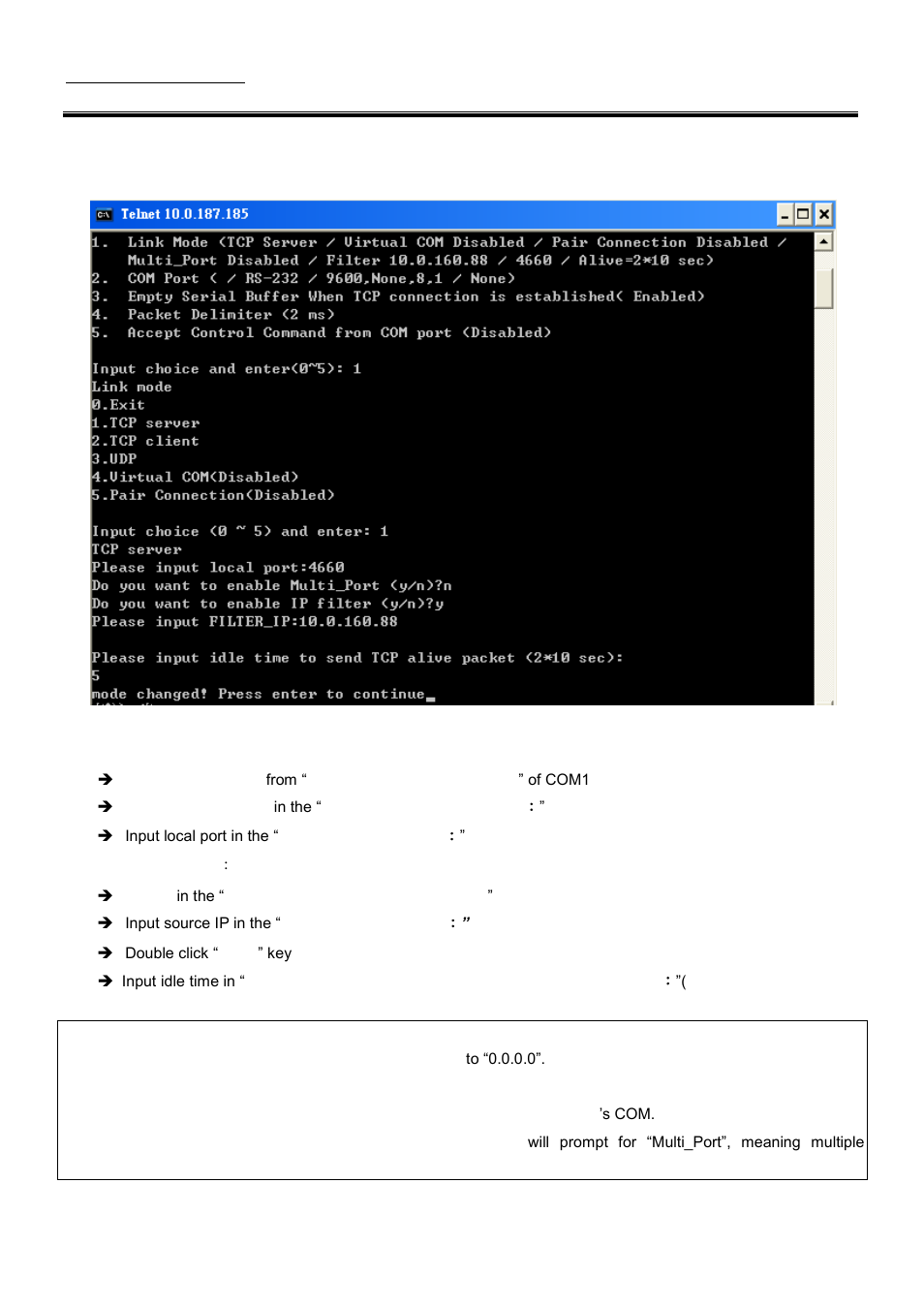 Configure se5001a as tcp server | Atop Technology SE5001A User manual User Manual | Page 21 / 72