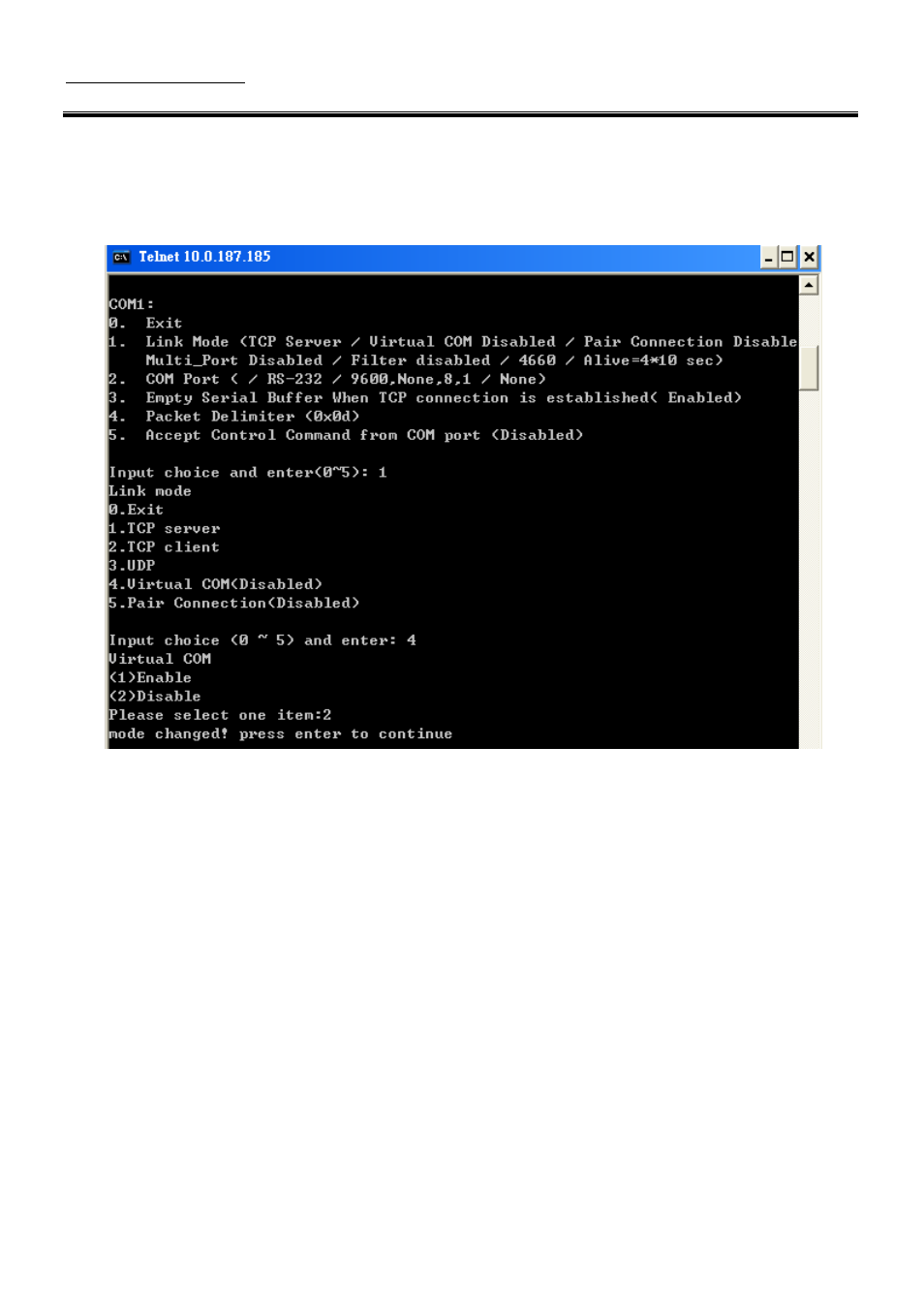 Enable / disable virtual com | Atop Technology SE5001A User manual User Manual | Page 24 / 72