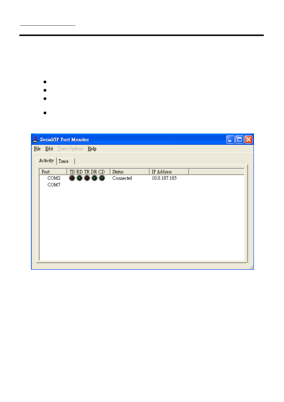 4 using serial/ip port monitor | Atop Technology SE5001A User manual User Manual | Page 61 / 72