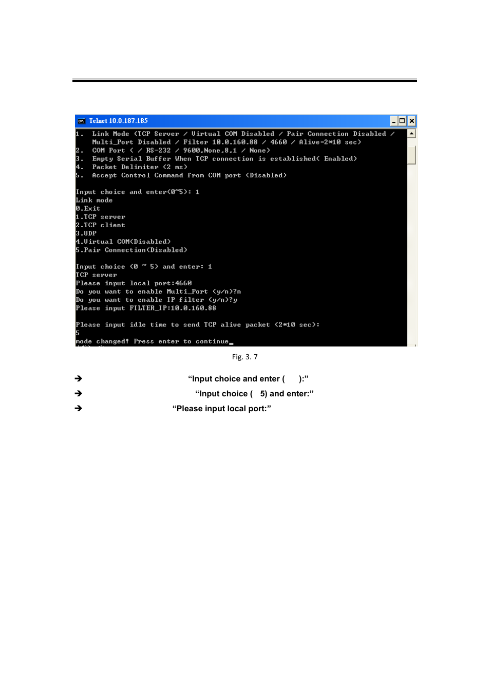 5 configure se5002d as a tcp server, Configure se5002d as a tcp server | Atop Technology SE5002D User manual User Manual | Page 26 / 87
