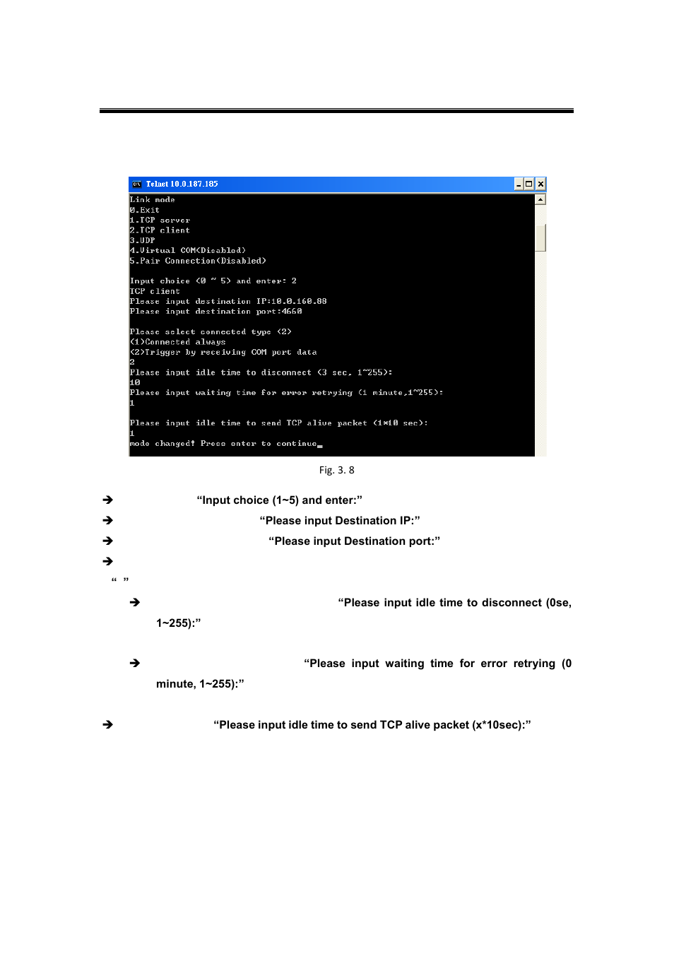 6 configure se5002d as a tcp client, Configure se5002d as a tcp client | Atop Technology SE5002D User manual User Manual | Page 28 / 87