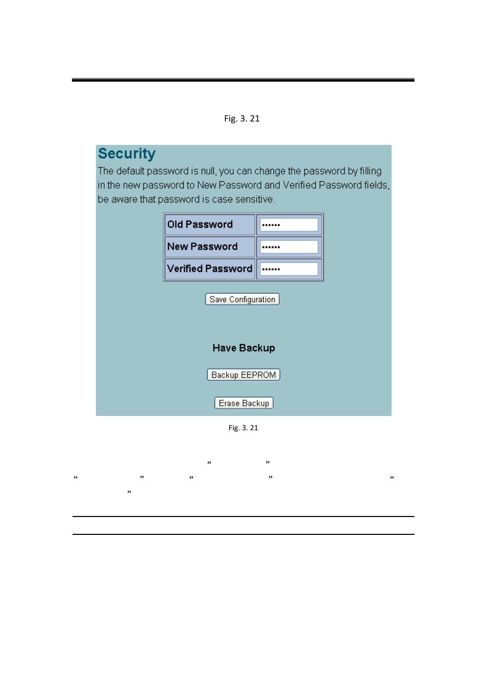 3 security setup, Security setup, Fig. 3. 21 | Atop Technology SE5002D User manual User Manual | Page 41 / 87