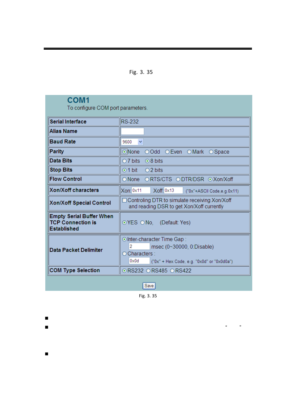 1 com configuration, Com configuration, Fig. 3. 35 | Atop Technology SE5002D User manual User Manual | Page 60 / 87