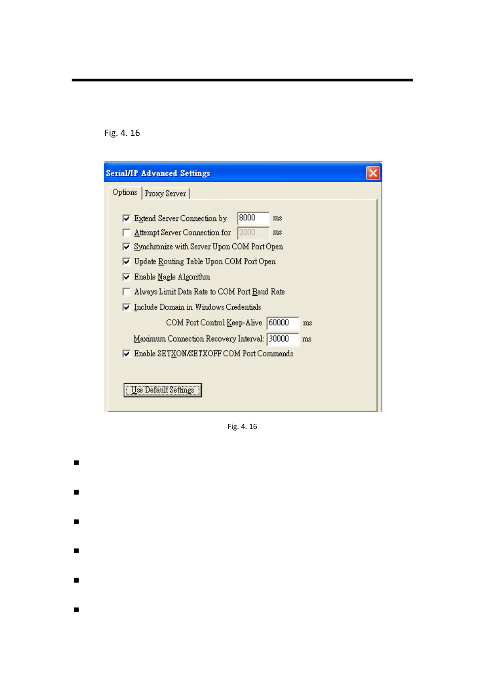 5 serial/ip advanced settings, Serial/ip advanced settings, Fig. 4. 16 | Atop Technology SE5002D User manual User Manual | Page 77 / 87