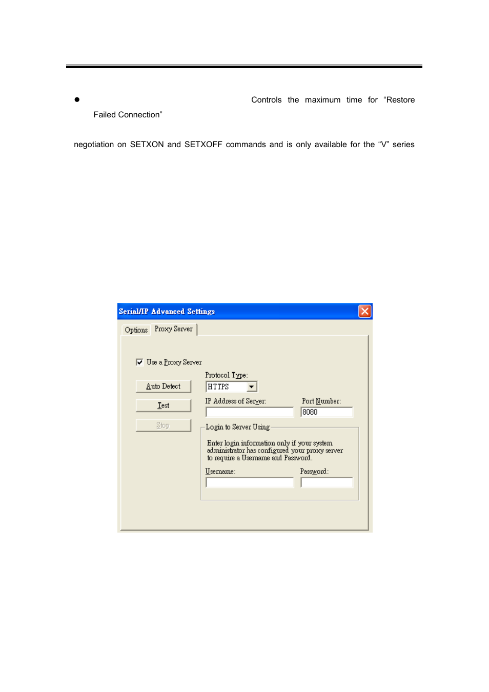 5 using serial/ip with a proxy server, Using serial/ip with a proxy server | Atop Technology SE5416A User manual User Manual | Page 106 / 113