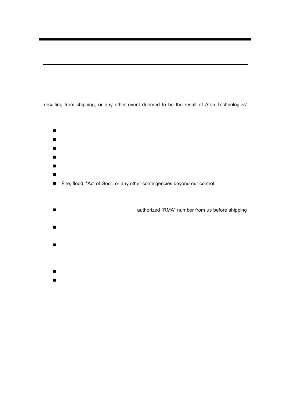 11 warranty, Warranty | Atop Technology SE5416A User manual User Manual | Page 113 / 113
