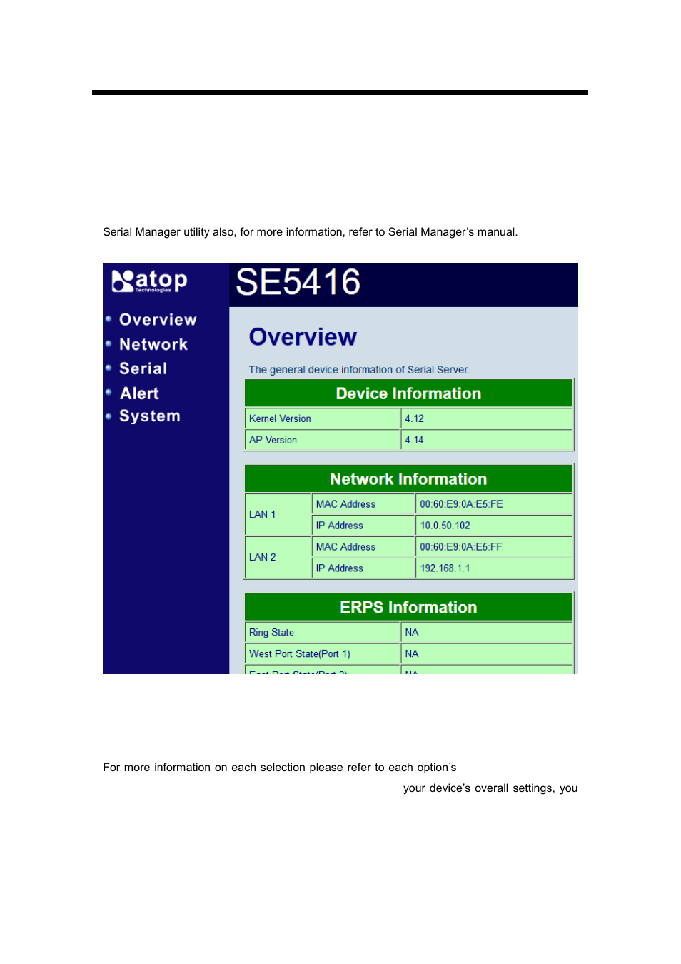 5 user interface overview, User interface overview | Atop Technology SE5416A User manual User Manual | Page 16 / 113