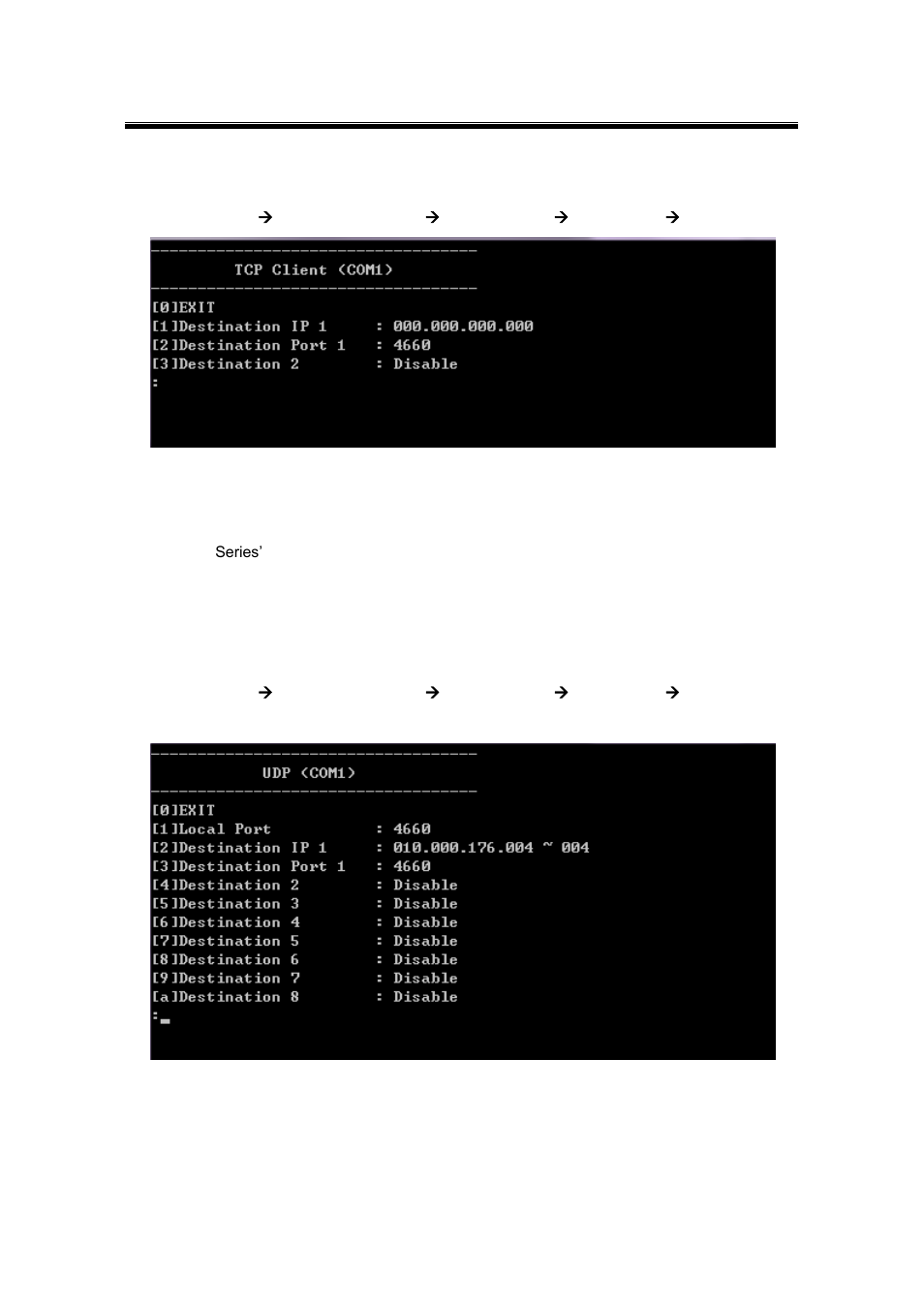 3 udp link mode, 4 serial settings, Udp link mode | Serial settings | Atop Technology SE5416A User manual User Manual | Page 65 / 113