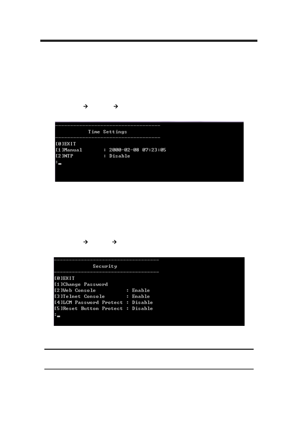 2 time settings, 3 security settings, Time settings | Security settings | Atop Technology SE5416A User manual User Manual | Page 69 / 113