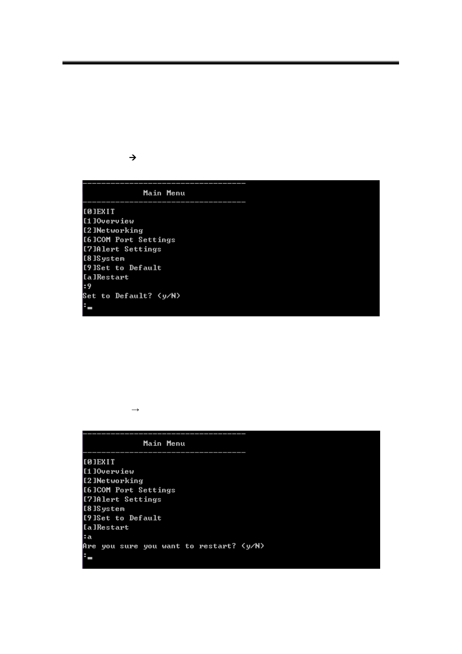 9 restoring factory default, 10 restart system, Restoring factory default | Restart system | Atop Technology SE5416A User manual User Manual | Page 70 / 113