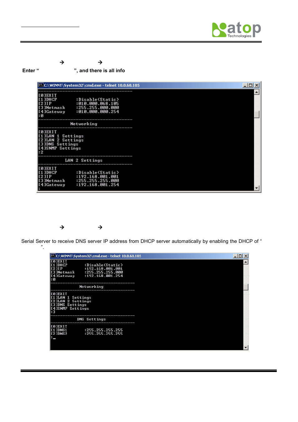 4 dns settings | Atop Technology SE5404D User manual User Manual | Page 21 / 97