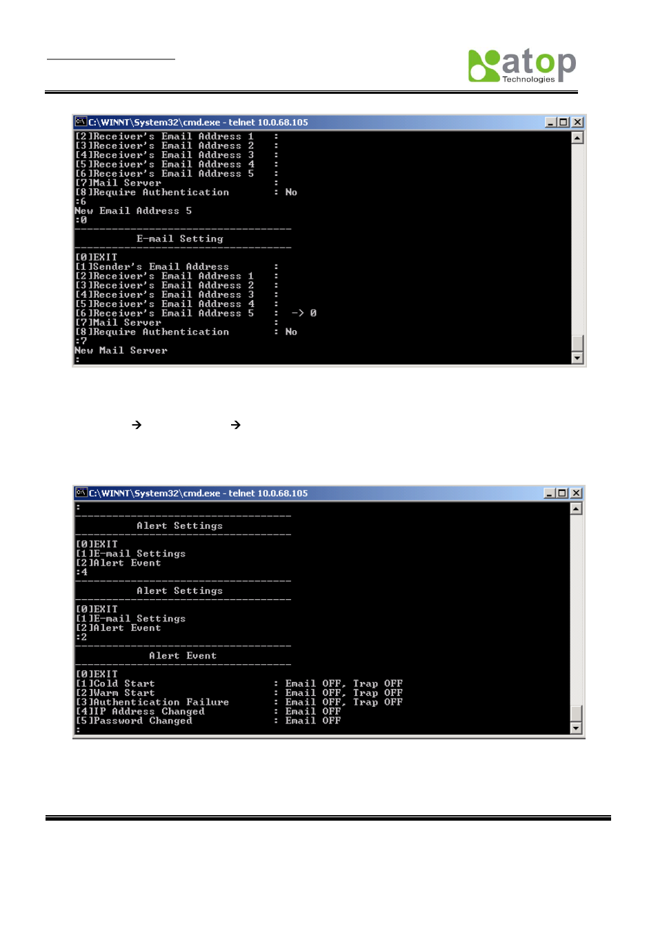 14 configuring alert event | Atop Technology SE5404D User manual User Manual | Page 27 / 97