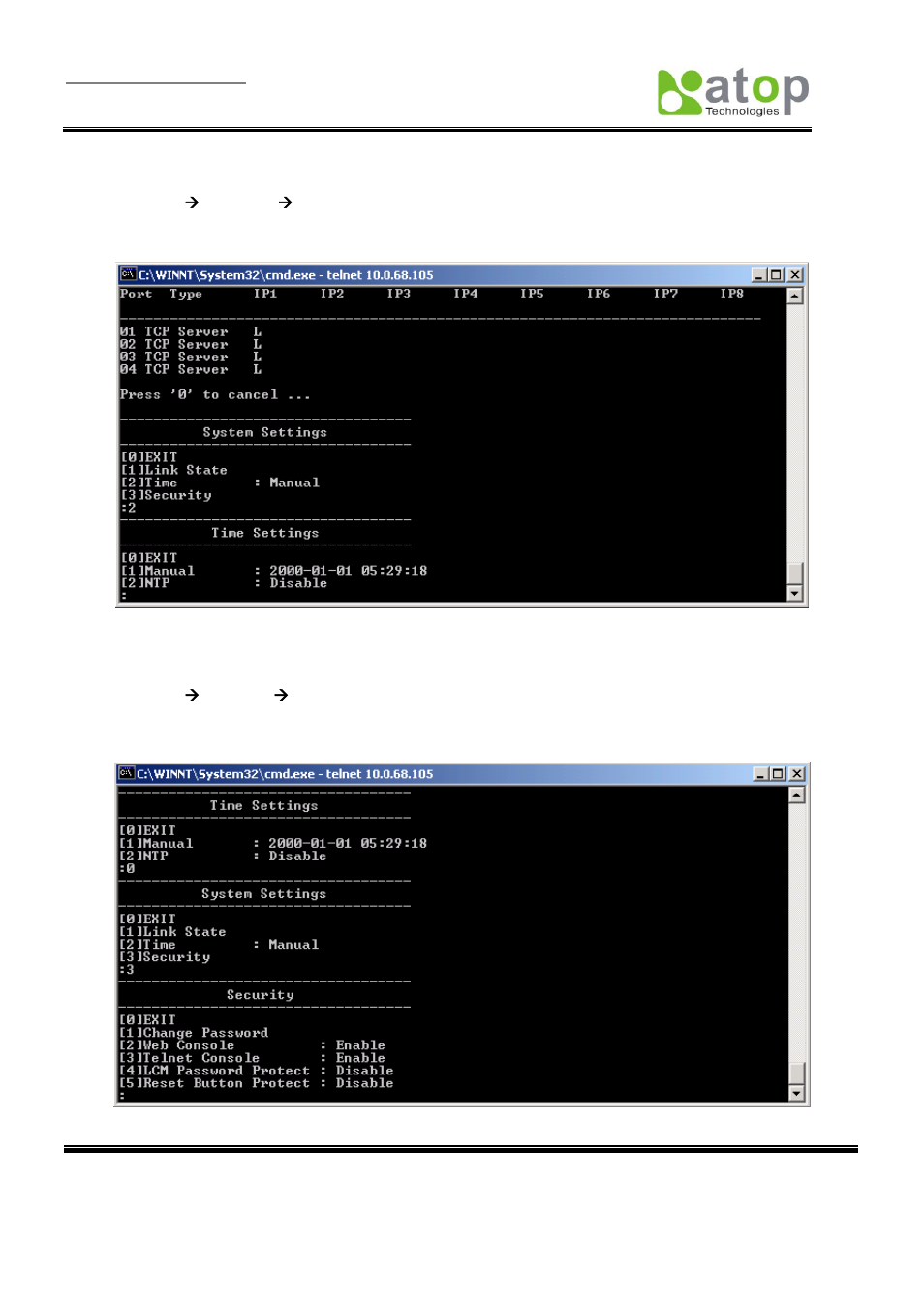17 time settings, 18 security settings | Atop Technology SE5404D User manual User Manual | Page 29 / 97