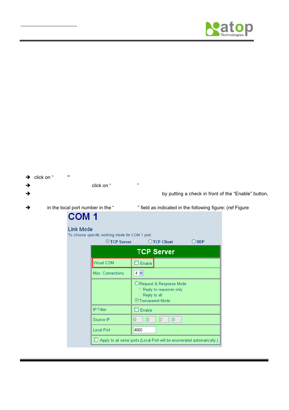 4 installation, 5 uninstalling, Irtual | Communication, 1 enable virtual com on se5404d, 2 virtual com communication | Atop Technology SE5404D User manual User Manual | Page 58 / 97