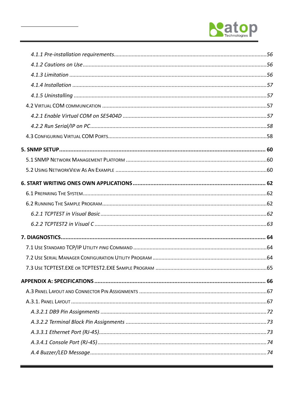 Atop Technology SE5404D User manual User Manual | Page 6 / 97