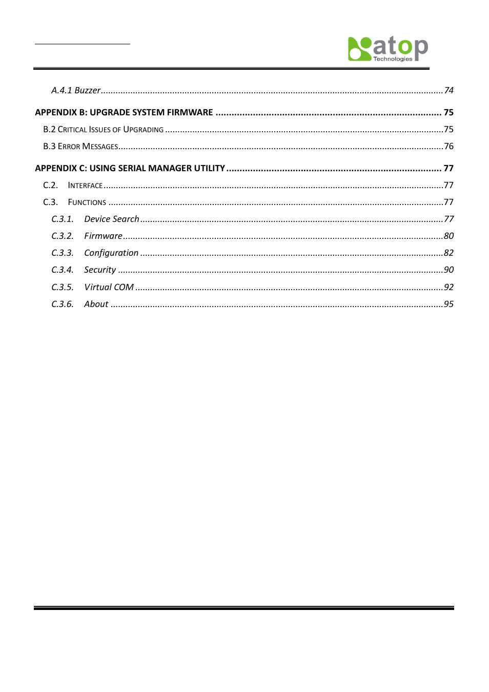 Atop Technology SE5404D User manual User Manual | Page 7 / 97