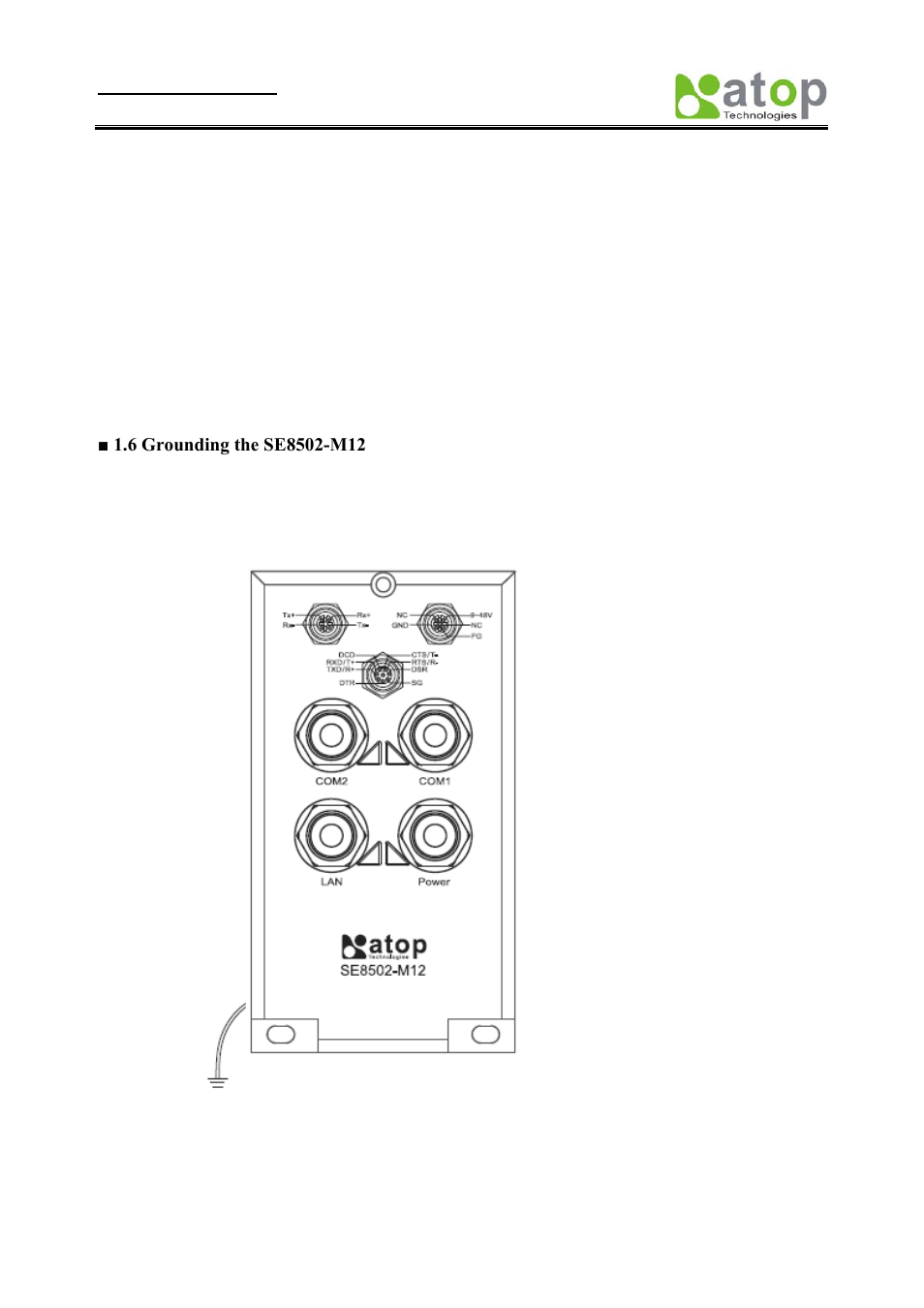 Panel/wall mounting, Anel, Ounting | Atop Technology SE8502-M12 User Manual User Manual | Page 7 / 62