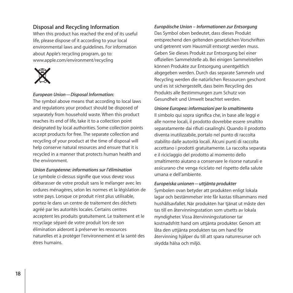 Apple World Travel Adapter User Manual | Page 18 / 20