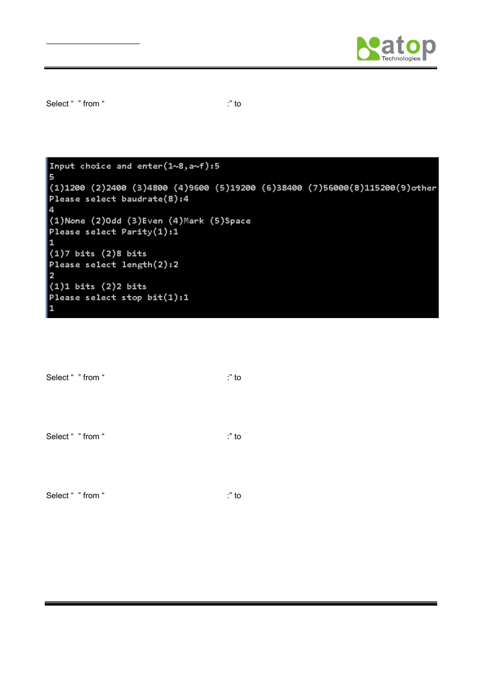 5 com1 setup, 6 exit with save and reset, 7 exit with save and reset | 8 link 1 setup | Atop Technology MB5001C User Manual User Manual | Page 14 / 46