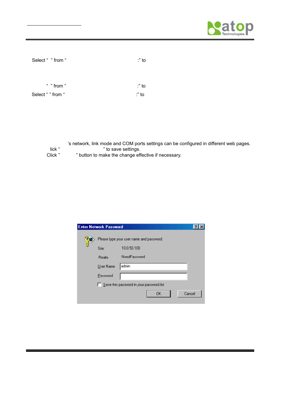 10 snmp settings, 3 configuration using web browser, 1 log in to the system | Atop Technology MB5001C User Manual User Manual | Page 16 / 46
