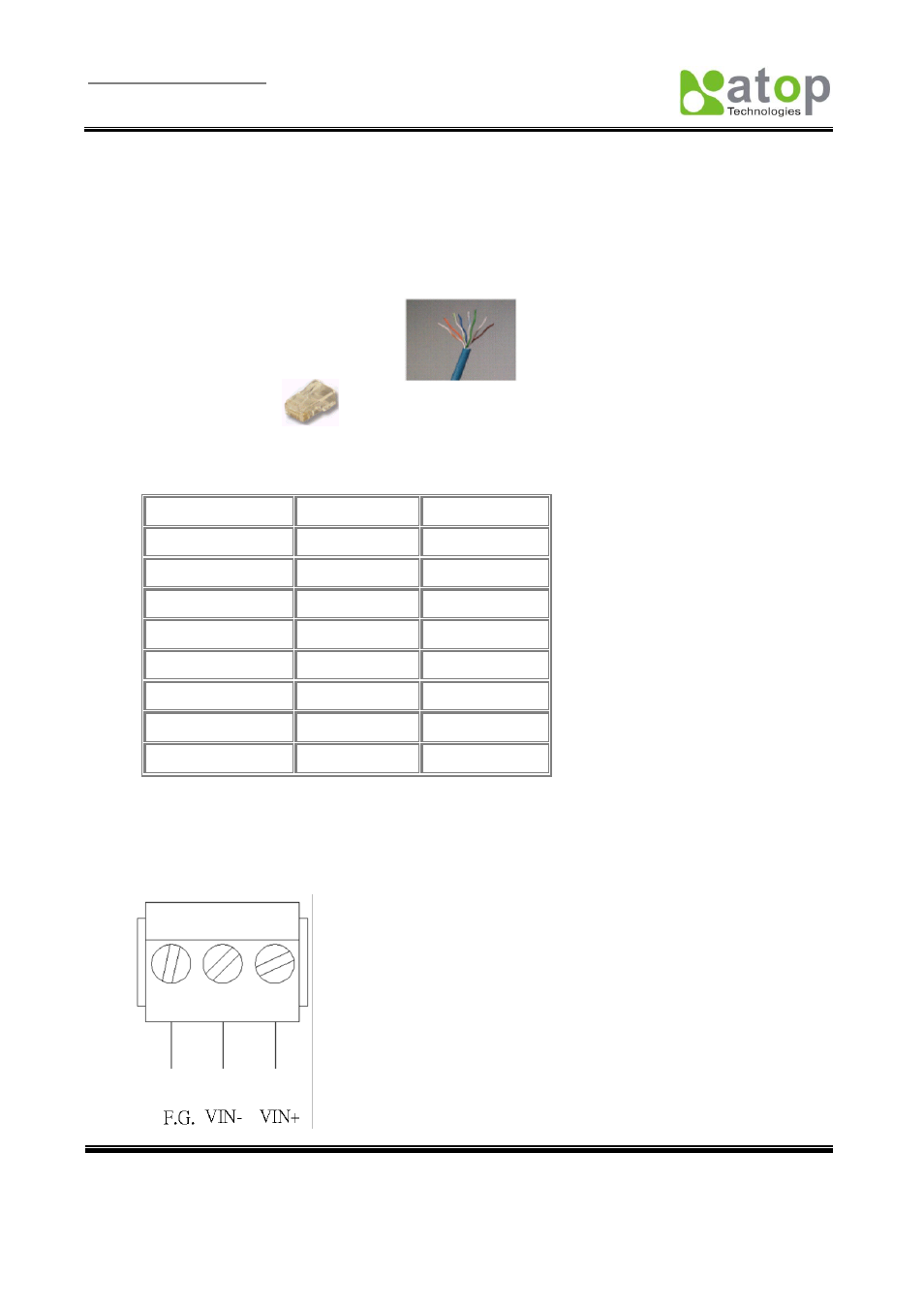 B.3.2 ethernet port (rj-45), B.3.3 power terminal block connector | Atop Technology MB5001C User Manual User Manual | Page 39 / 46