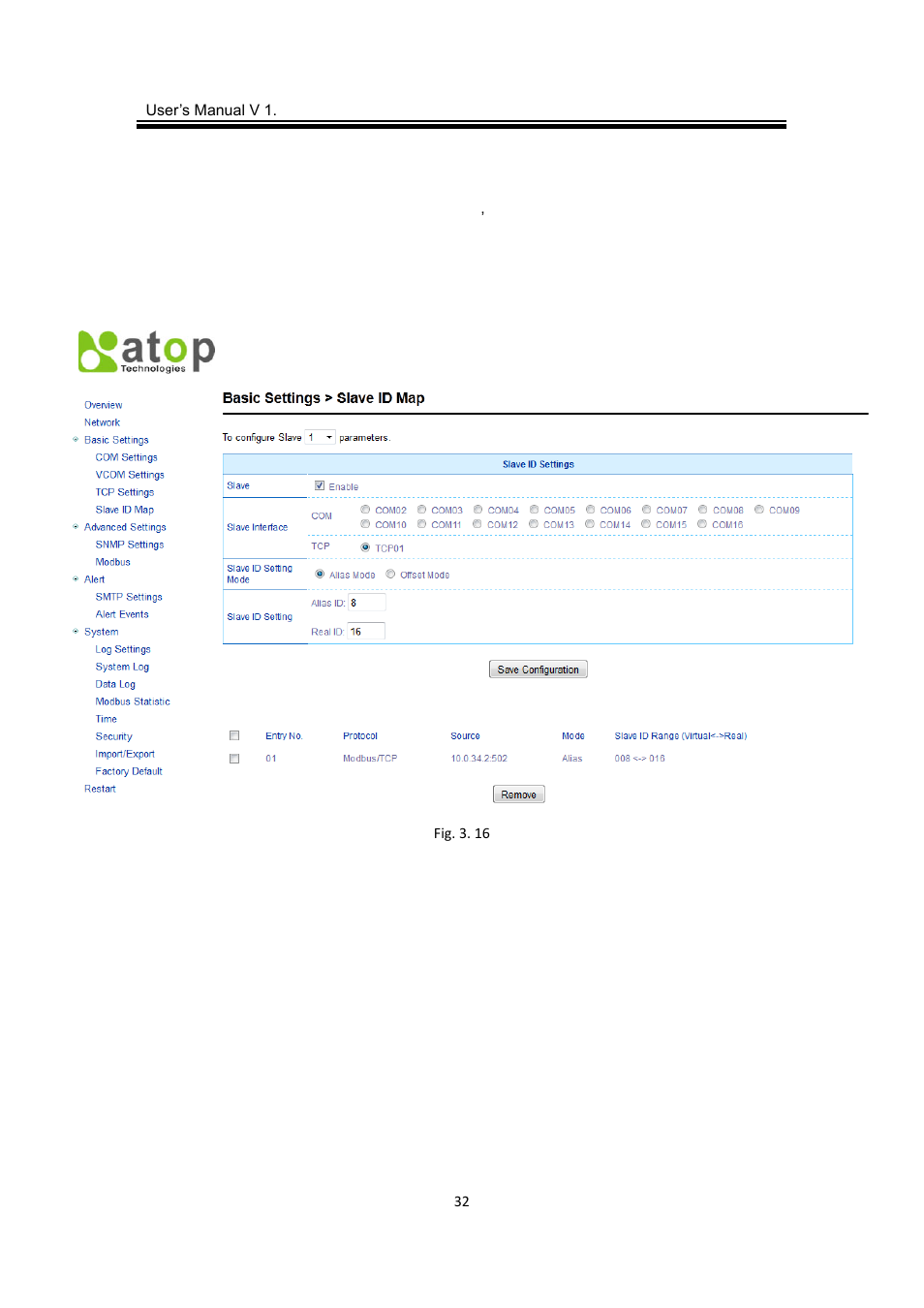 6 slave id map, Slave id map | Atop Technology MB5416A2 User manual User Manual | Page 35 / 84