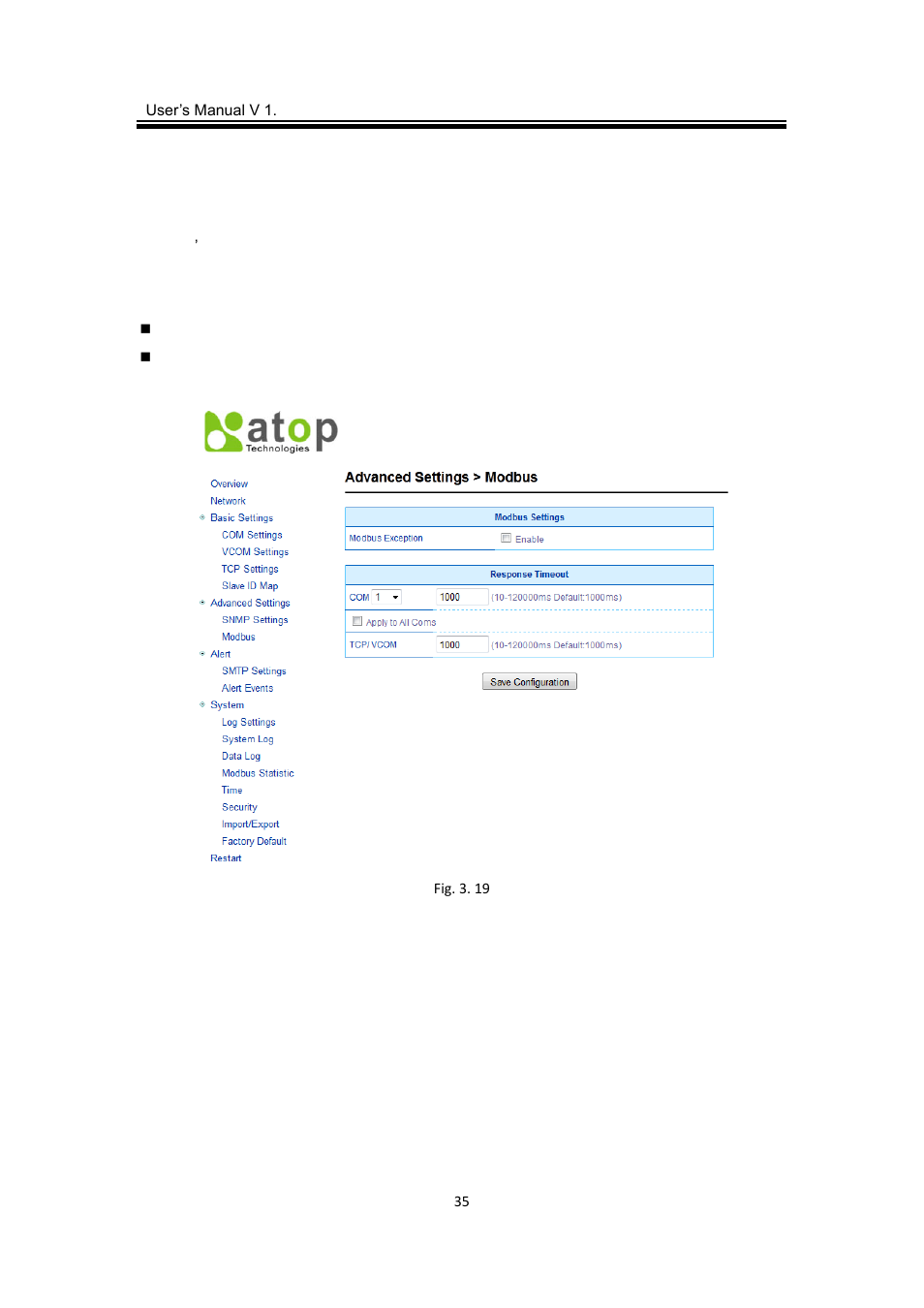 2 modbus, Modbus | Atop Technology MB5416A2 User manual User Manual | Page 38 / 84