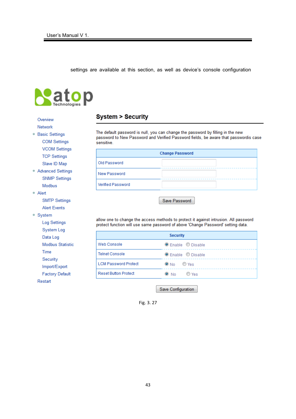 6 security, Security | Atop Technology MB5416A2 User manual User Manual | Page 46 / 84