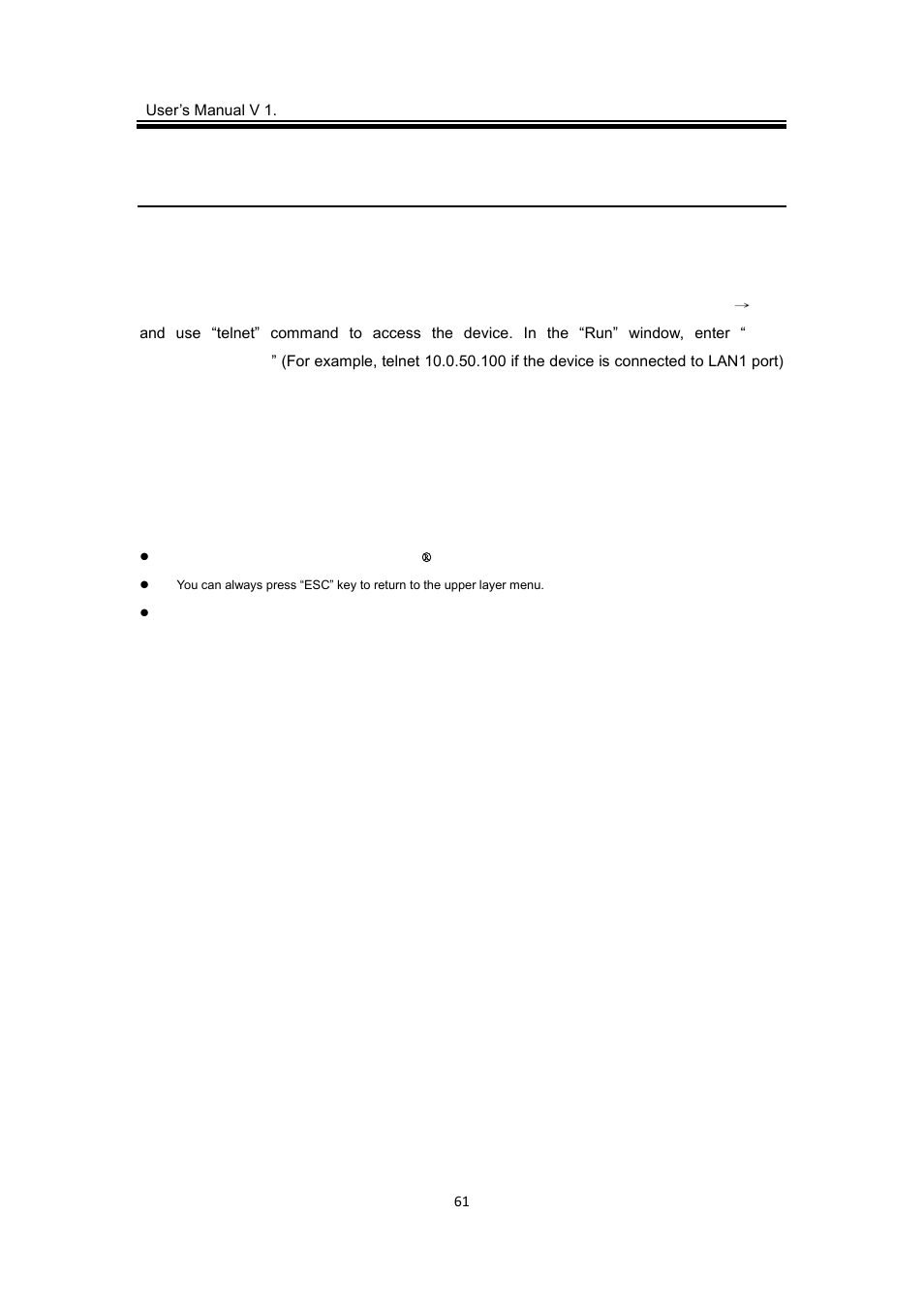 Appendix configuration using telnet interface | Atop Technology MB5416A2 User manual User Manual | Page 64 / 84