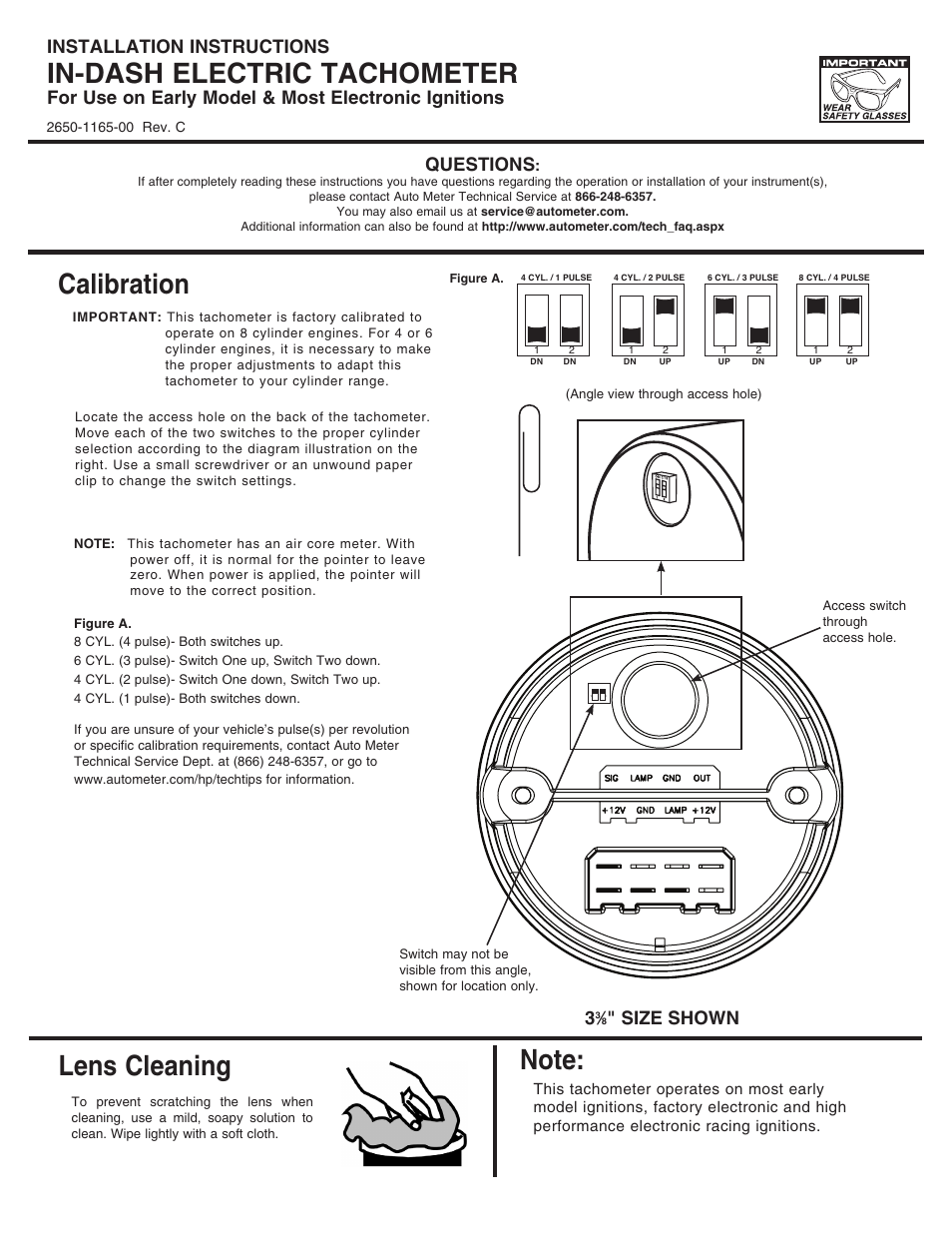 Auto Meter 1297 User Manual | 2 pages