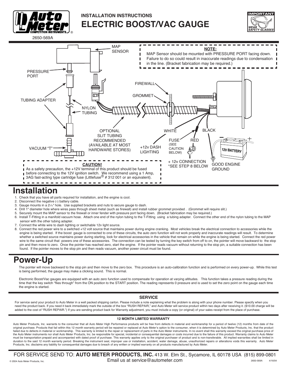 Auto Meter 7159 User Manual | 1 page