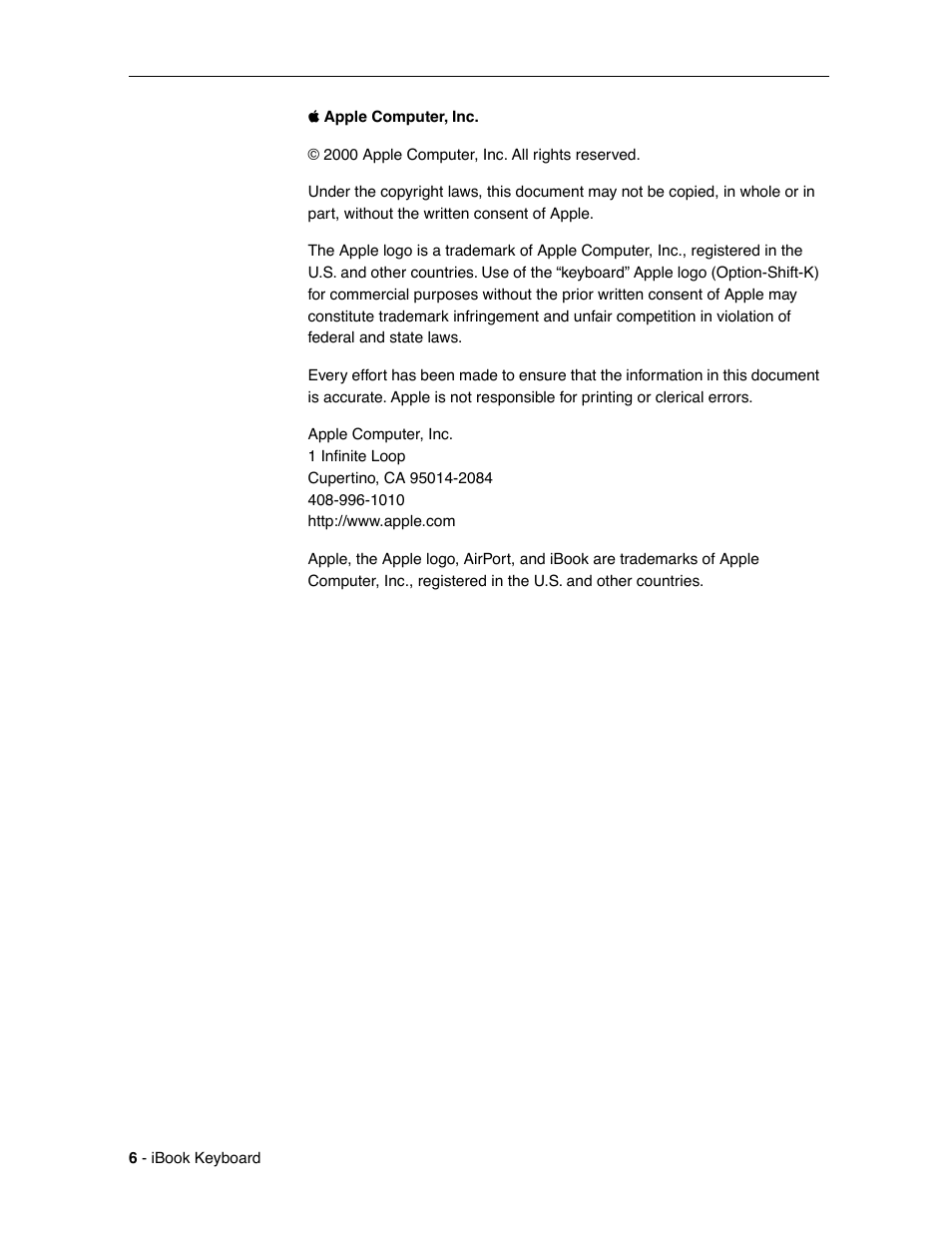 Apple iBook (Keyboard Replacement) User Manual | Page 6 / 6