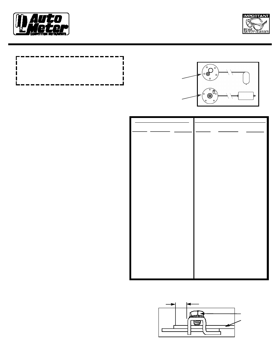 Auto Meter 1501 User Manual | 2 pages