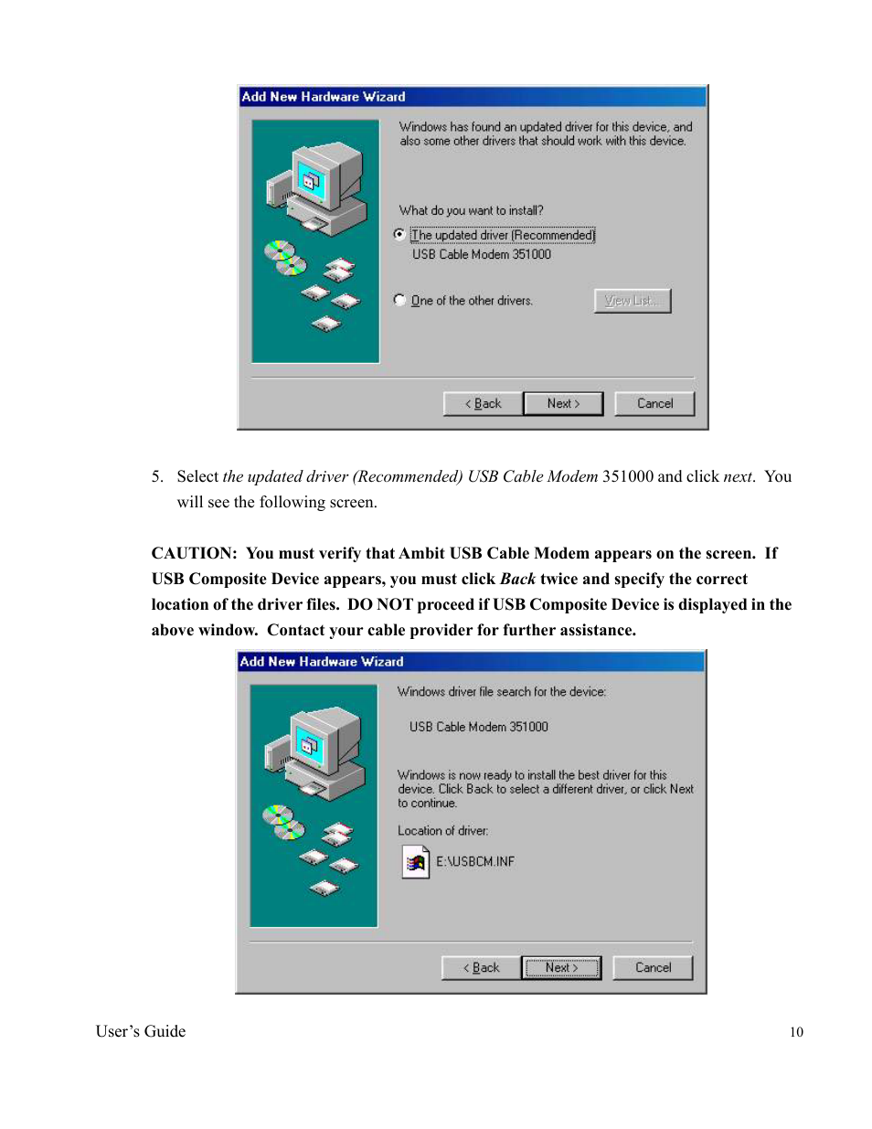 Ambit Data Cable Modem U10C011 User Manual | Page 10 / 30