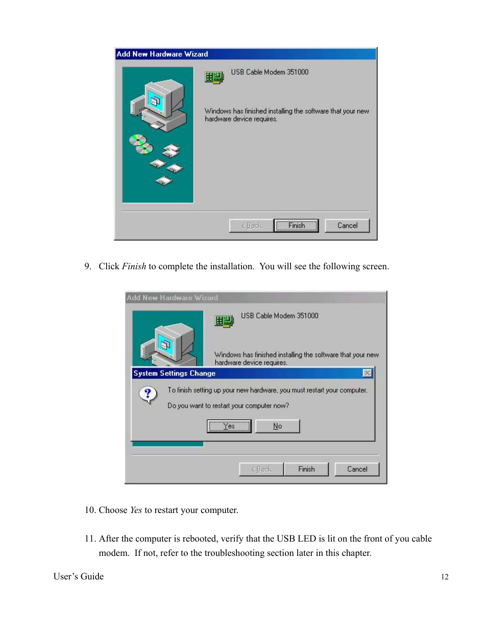 Ambit Data Cable Modem U10C011 User Manual | Page 12 / 30
