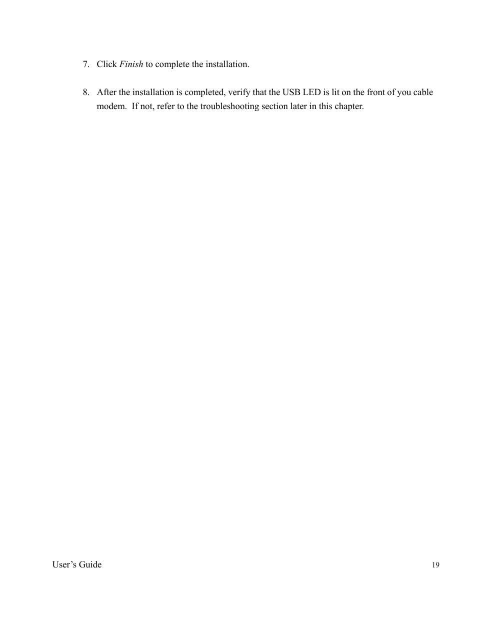 Ambit Data Cable Modem U10C011 User Manual | Page 19 / 30