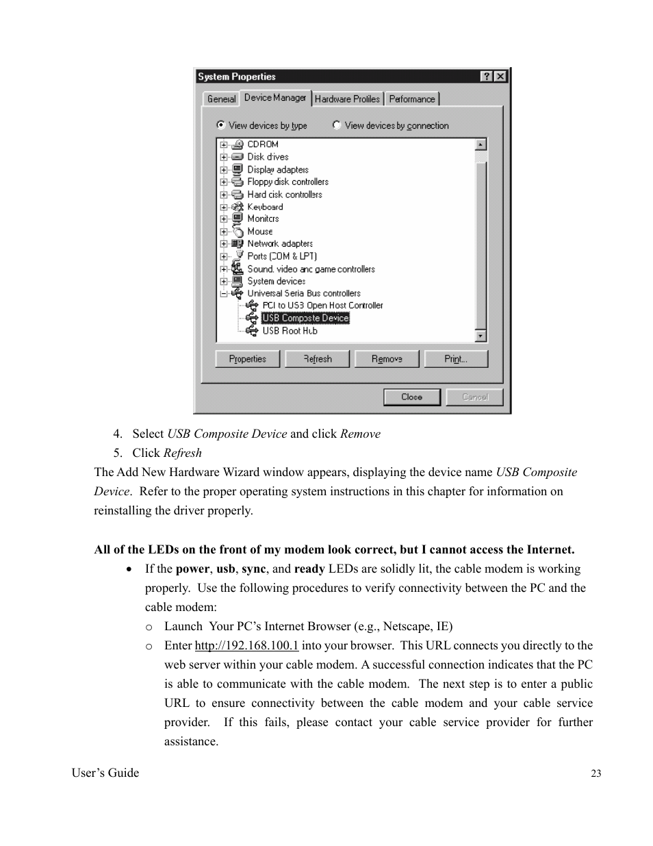 Ambit Data Cable Modem U10C011 User Manual | Page 23 / 30