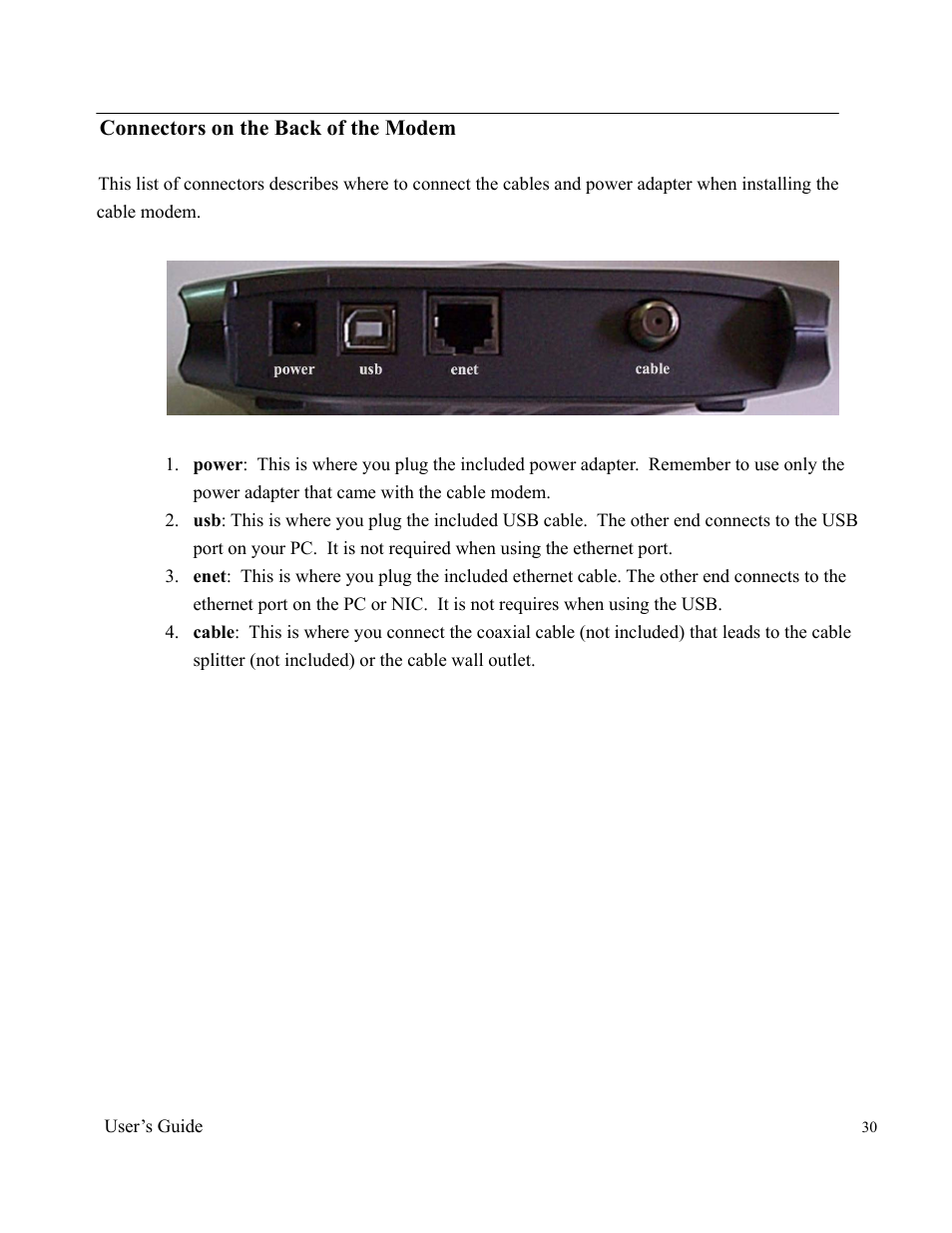 Ambit Data Cable Modem U10C011 User Manual | Page 30 / 30