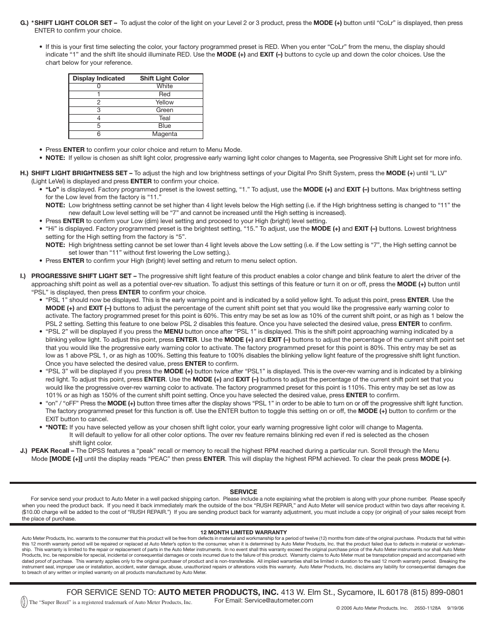 Auto Meter 4389 User Manual | Page 4 / 4