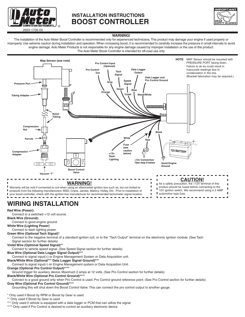 Auto Meter 4381 User Manual | 7 pages