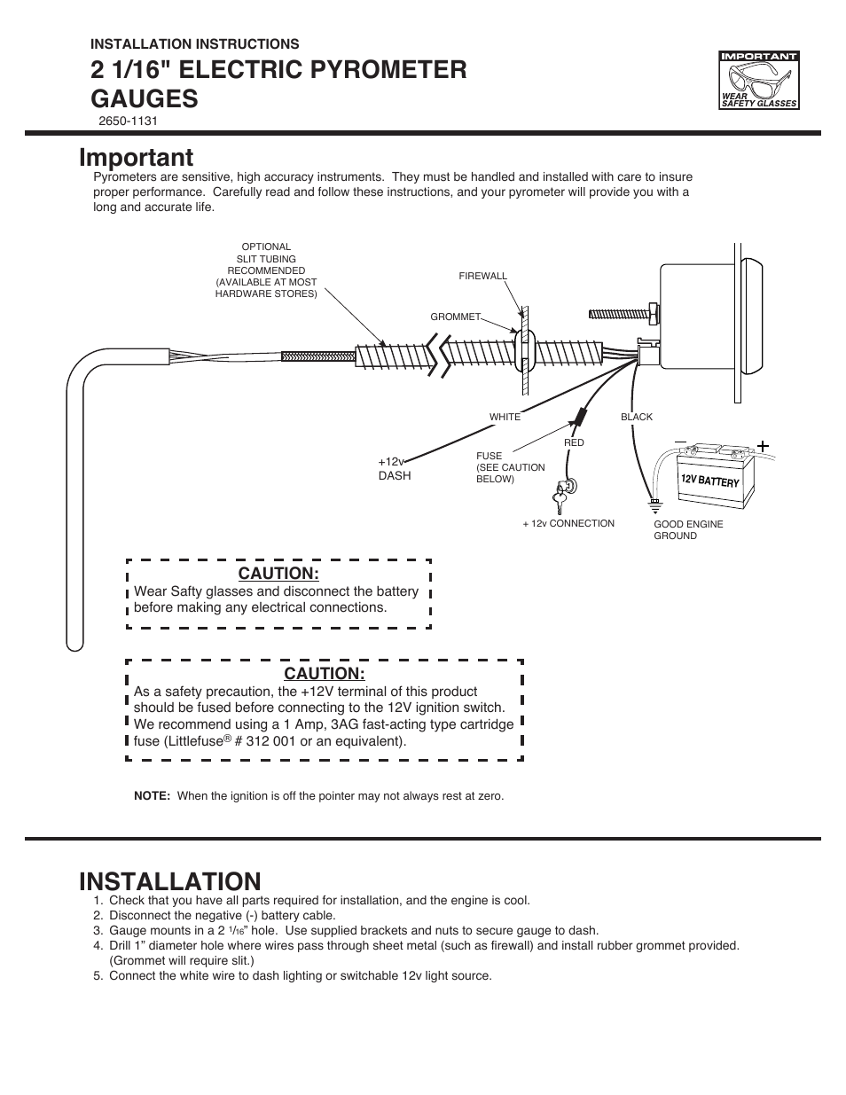 Auto Meter 880017 User Manual | 2 pages