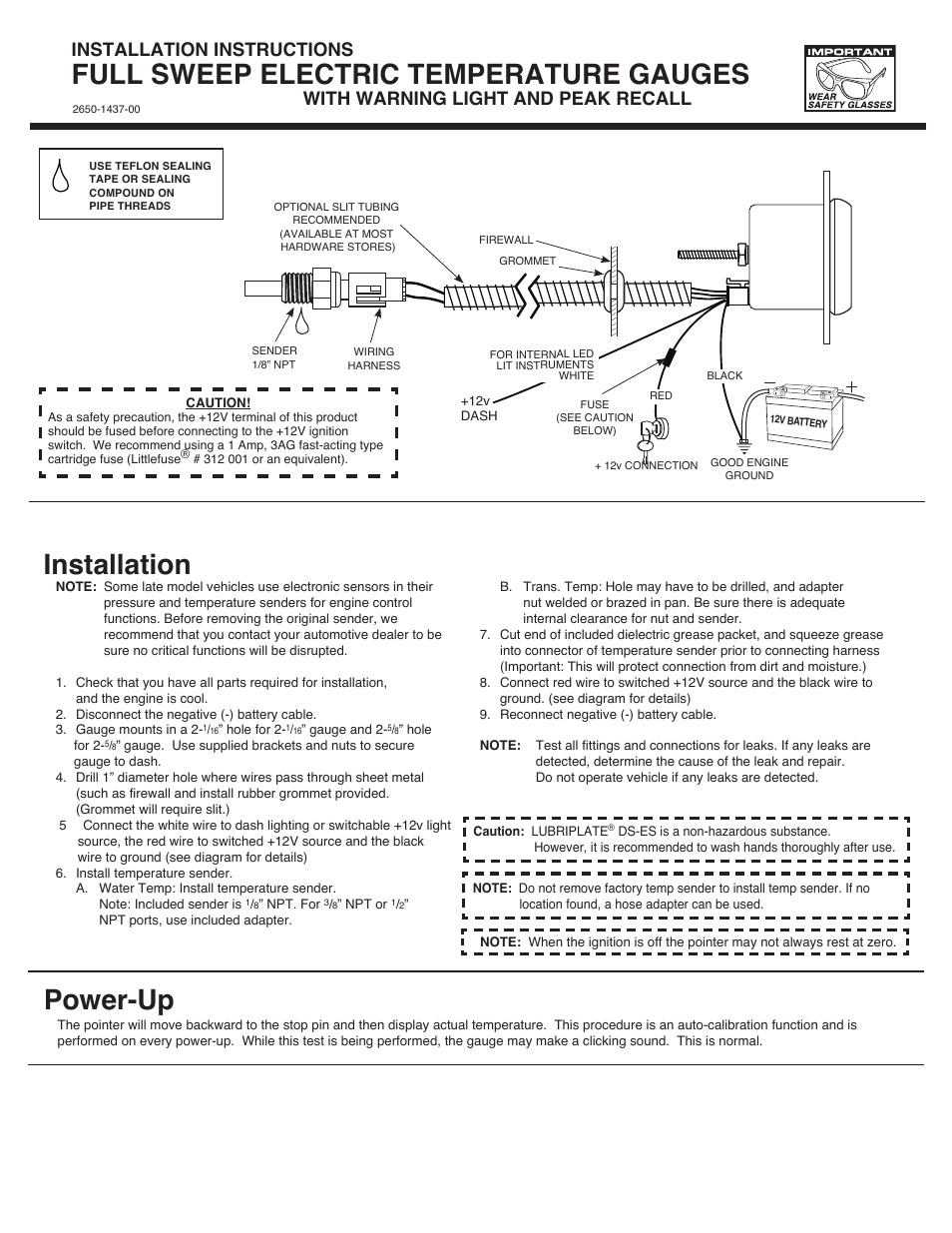 Auto Meter 7955 User Manual | 2 pages