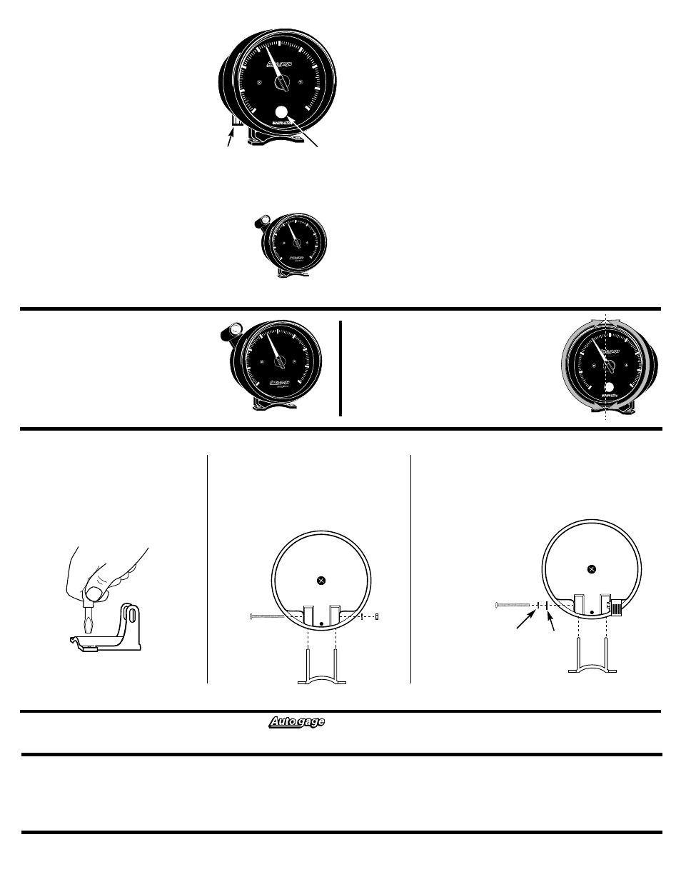 Shift-lite operation, Dial rotation, Shift-lite cover | Mounting, For service send to: auto meter products, inc | Auto Meter 2304 User Manual | Page 2 / 2