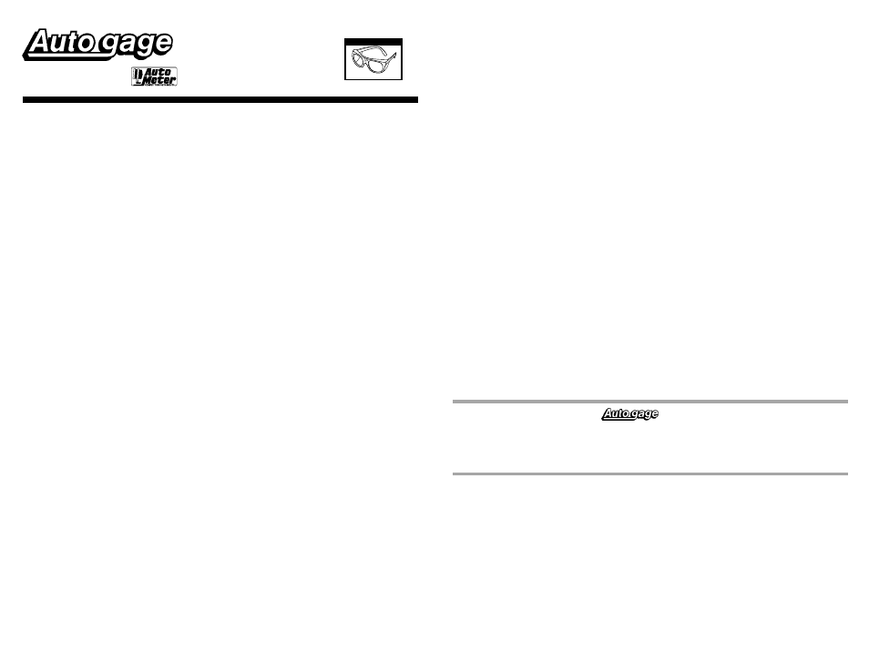 Auto Meter 2352 User Manual | 2 pages