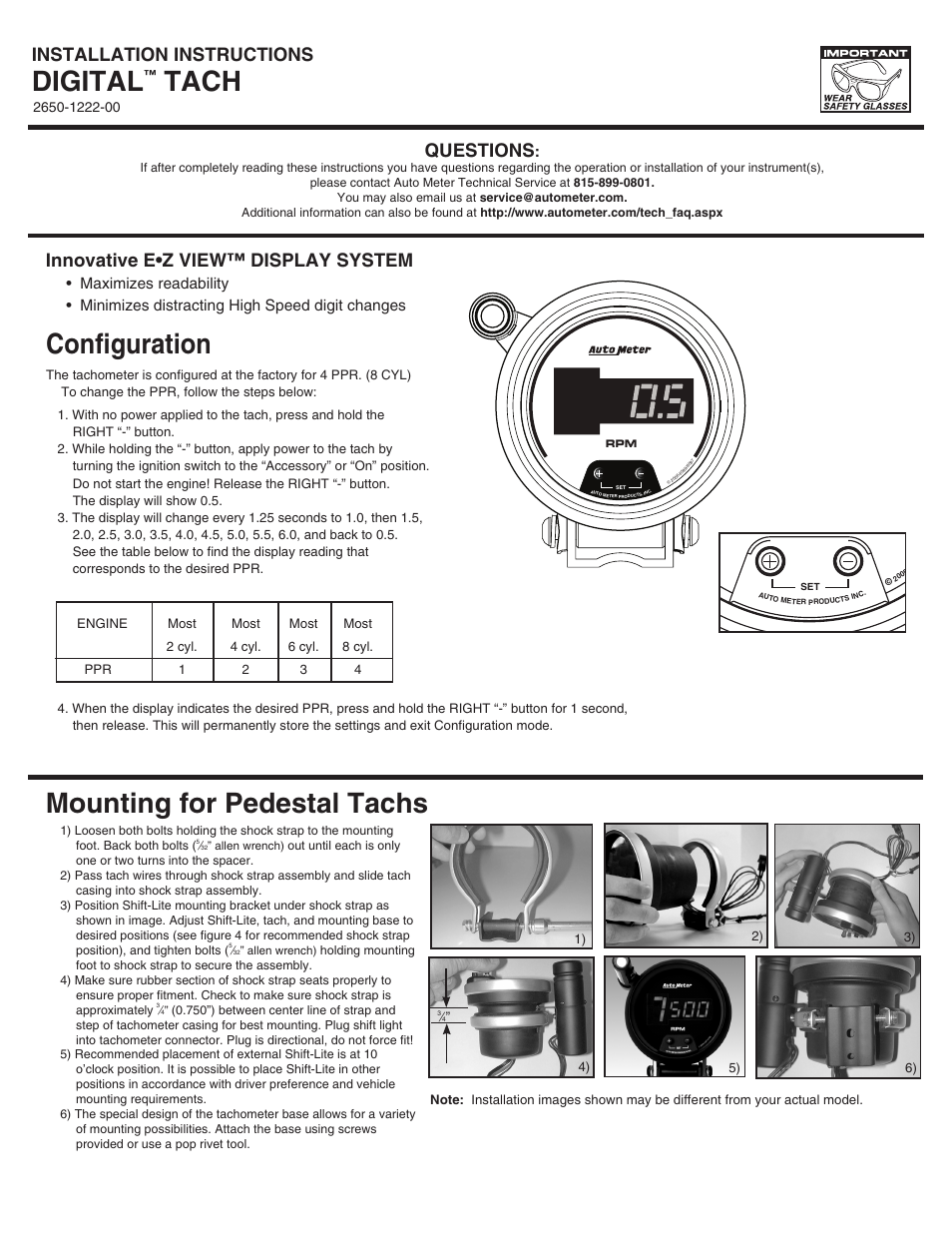 Auto Meter 6597 User Manual | 2 pages