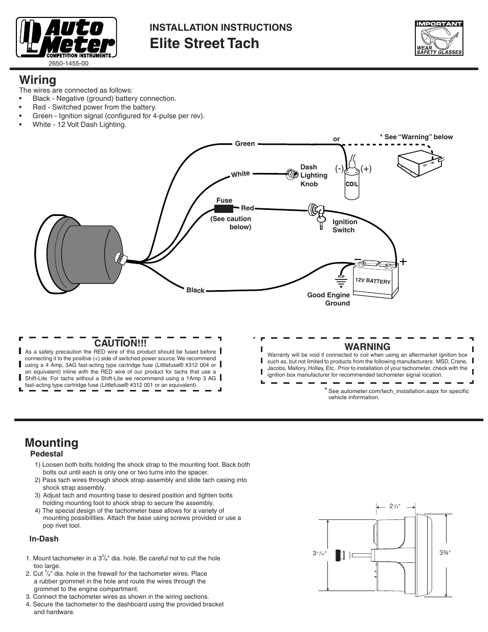 Auto Meter 5690 User Manual | 3 pages